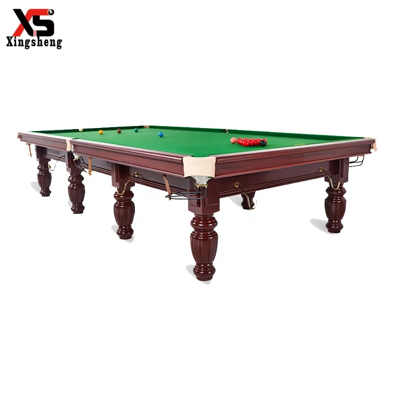 Профессиональный стальной стол для снукера из массива дерева 12 футов