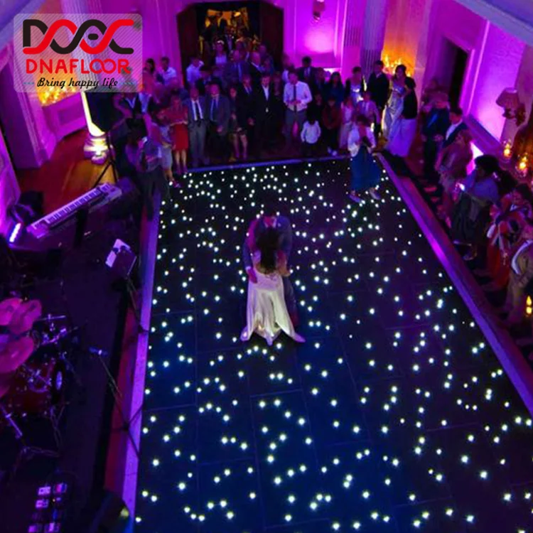 Wireless wholesale portable wedding party acrylic star digital lighted starlit light up led dance floor for sale,led dance floor