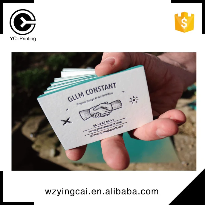 
Embossing machine light color changing edge business namecard 