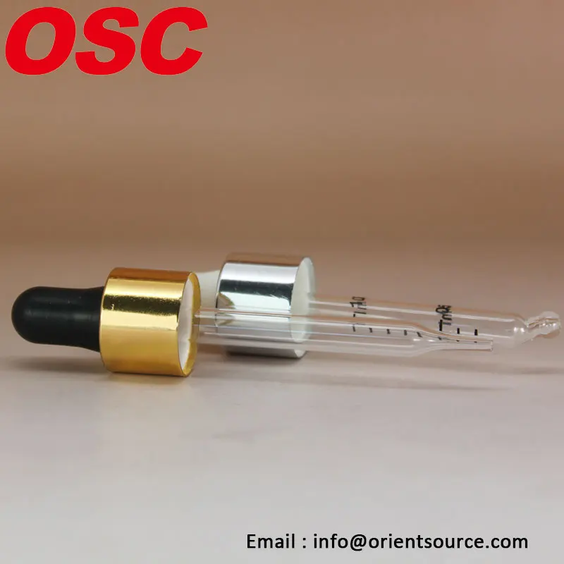 China Wholesale Custom Glass Dropper/Pipette Aluminum Dropper Cap