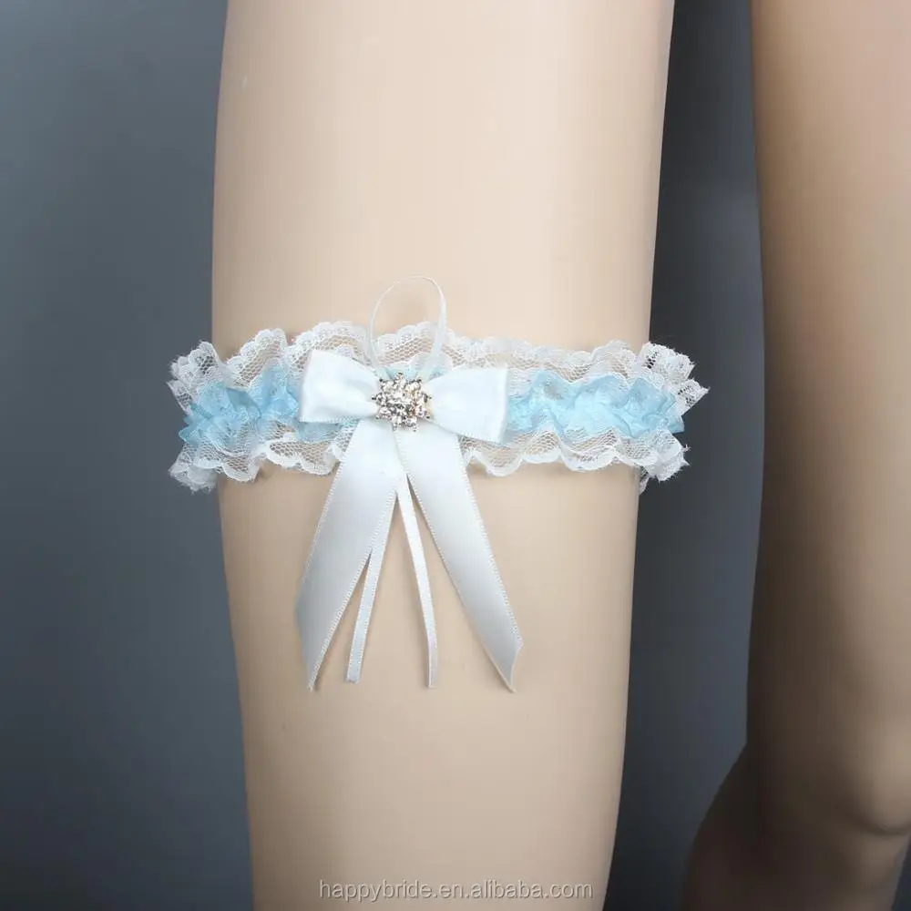 
Blue Wedding lace Garter for Bridal WG1035 