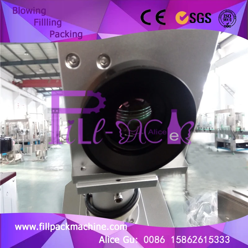 
CO2 laser tube 12Om/min print speed Date printing line / unit for drink bottles 