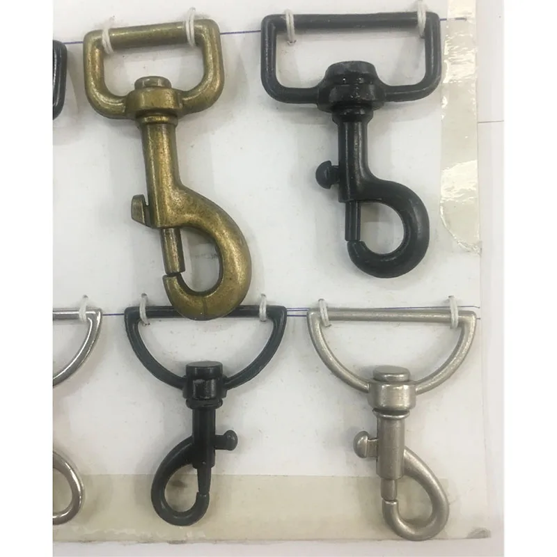 brass/stainless steel/zinc alloy metal swivel eye self-locking snap hook clasp clips for making bag strap material accessories
