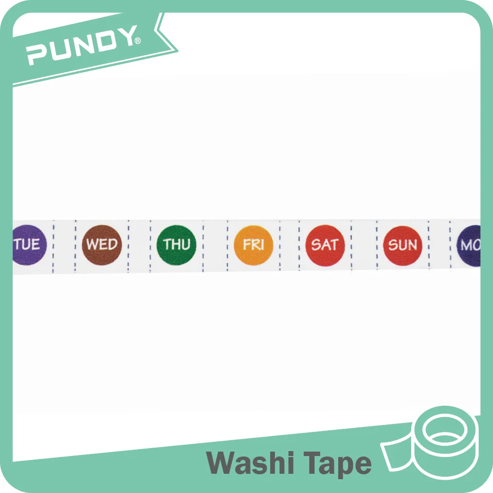 Office supply small round customized stationery washi tape