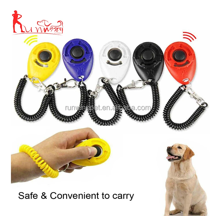 Amazon hot selling pet supplies cute design dog training clicker with paws pattern