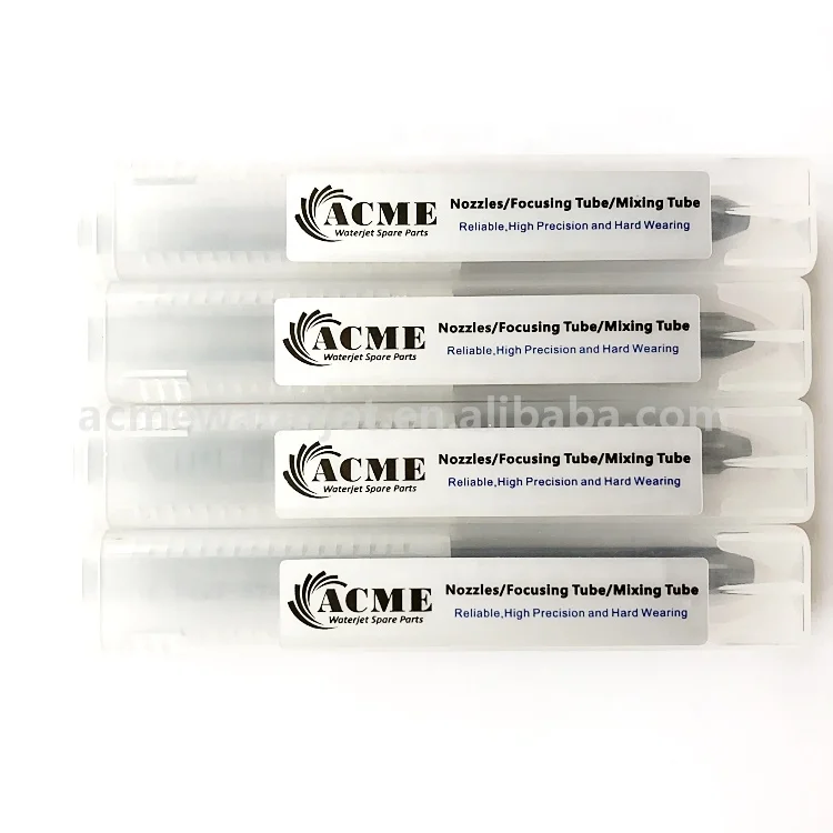 Long life cemented carbide nozzle mixing tube for abrasive waterjet cutting