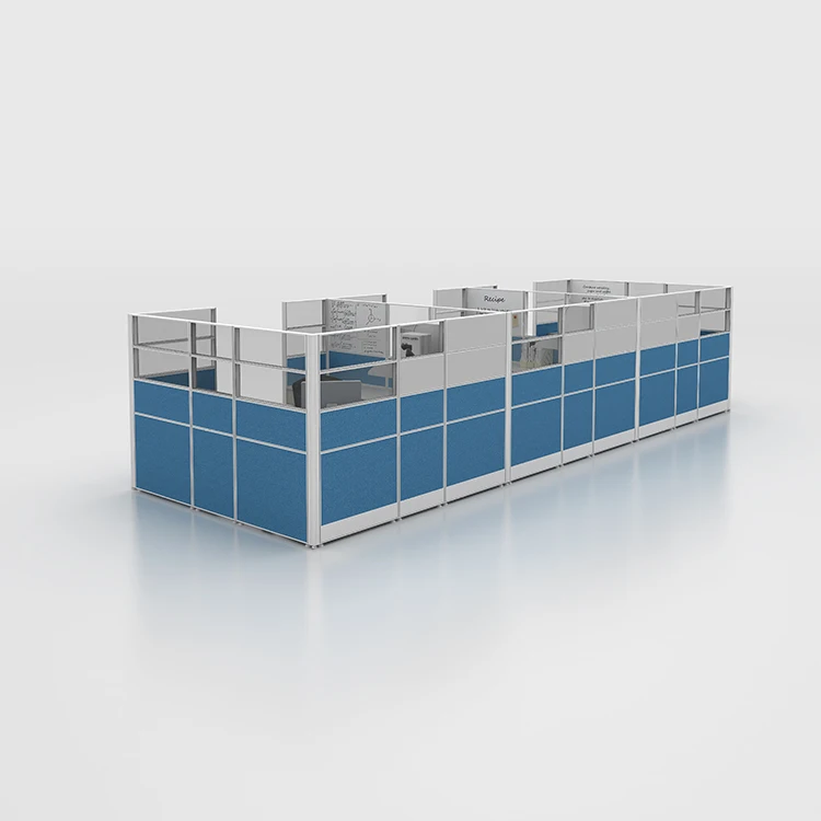 High quality aluminum profile partition design standard size small office cubicle workstation