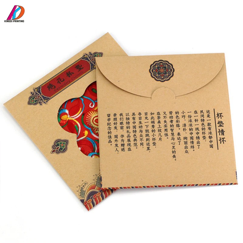 Mini Kraft Paper Gift Cardboard Envelope with Window