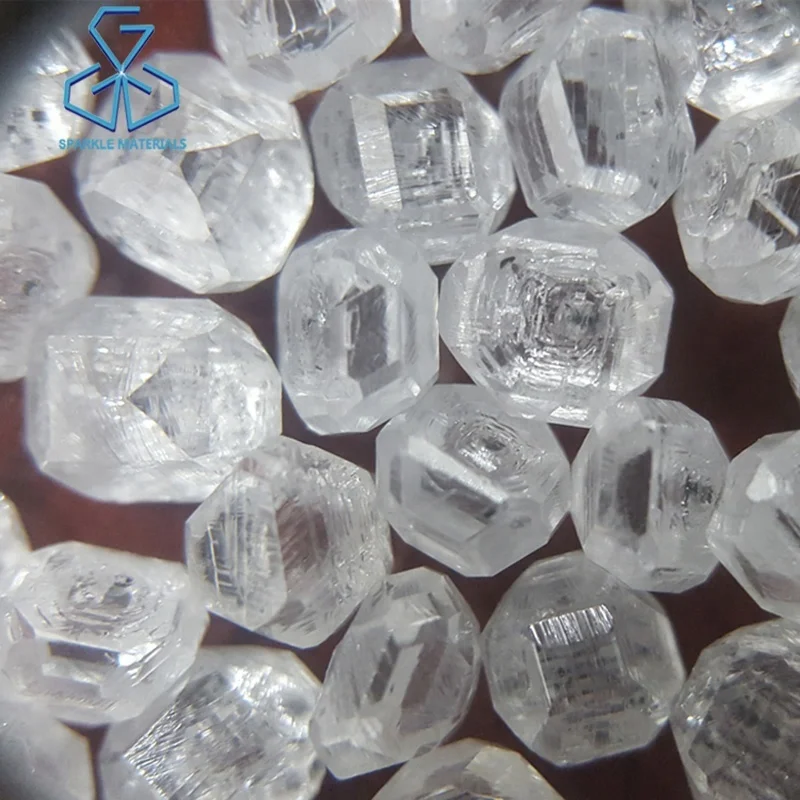 
Big Size Synthetic Pure White Rough HPHT Diamond For Jewelry 