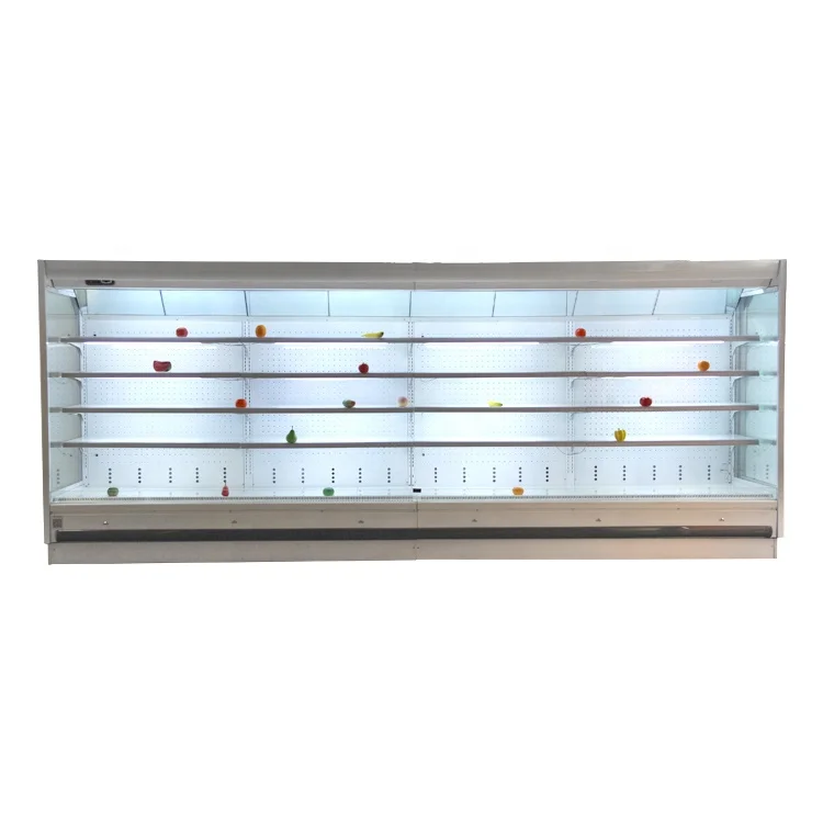 custom air curtain cabinet front opening freezer display cooler for sale