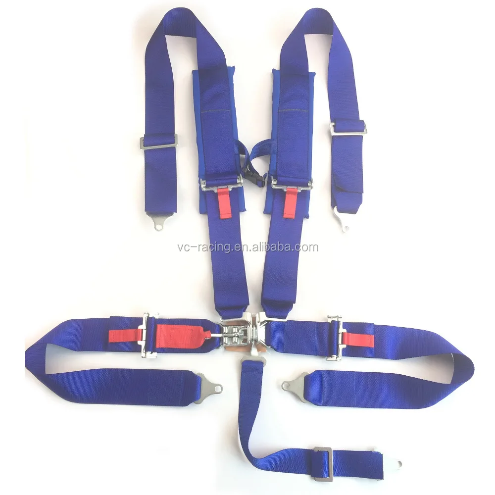 China wholesale 5 points shoulder pads kart seat belt , racing harness , safety belt