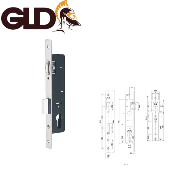 Good Quality Stainless Steel Lock body 8530 Backset Aluminum Door Lock Mortise Lock