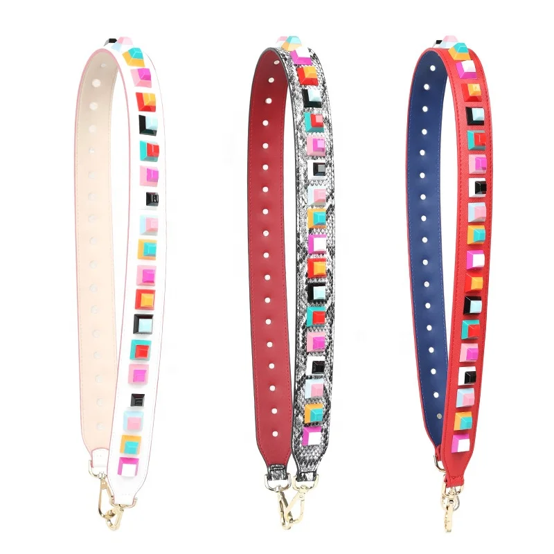 Meetee B-S049 105*4cm New Color Messenger Bag with Wide Shoulder Strap Nail Buckle and Long Strap Upper Material PU