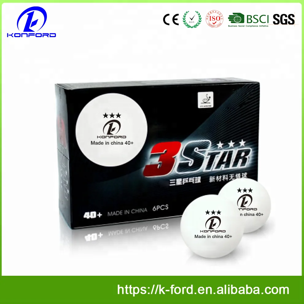 Konford Hot Sale Cheap Plastic Table Tennis Ball 38mm ABS Ping Pong OEM Custom Multi Color Training Achievable Pingpong Balls