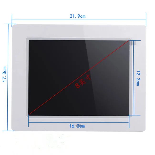 
 Bulk wholesale 8 inch Slim LCD digital photo frames with power adapter  