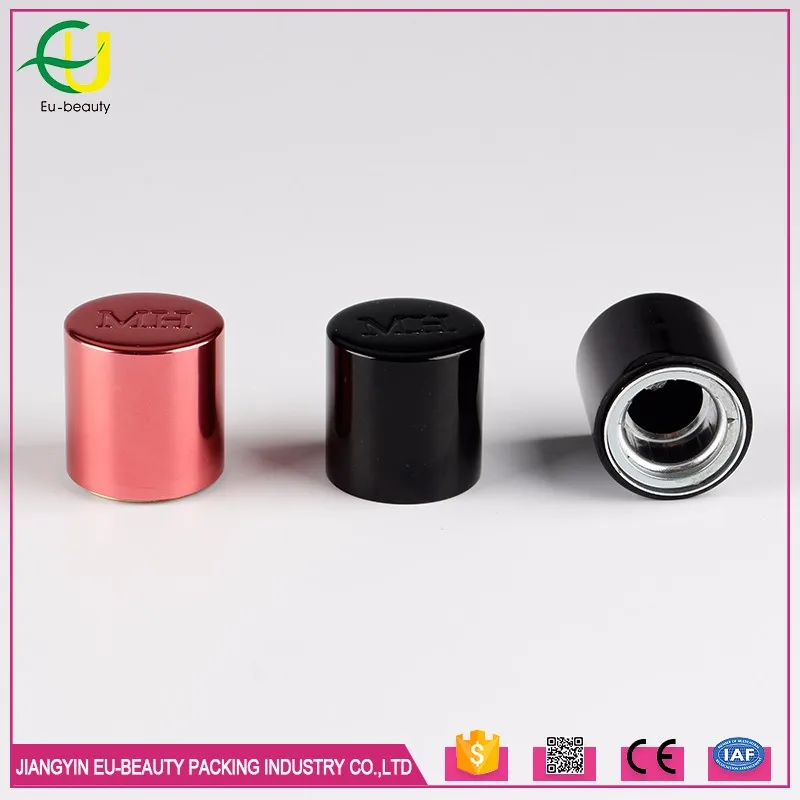 red white black color customized magnetic caps with aluminum collar  FEA15mm for glass bottles perfume bottles