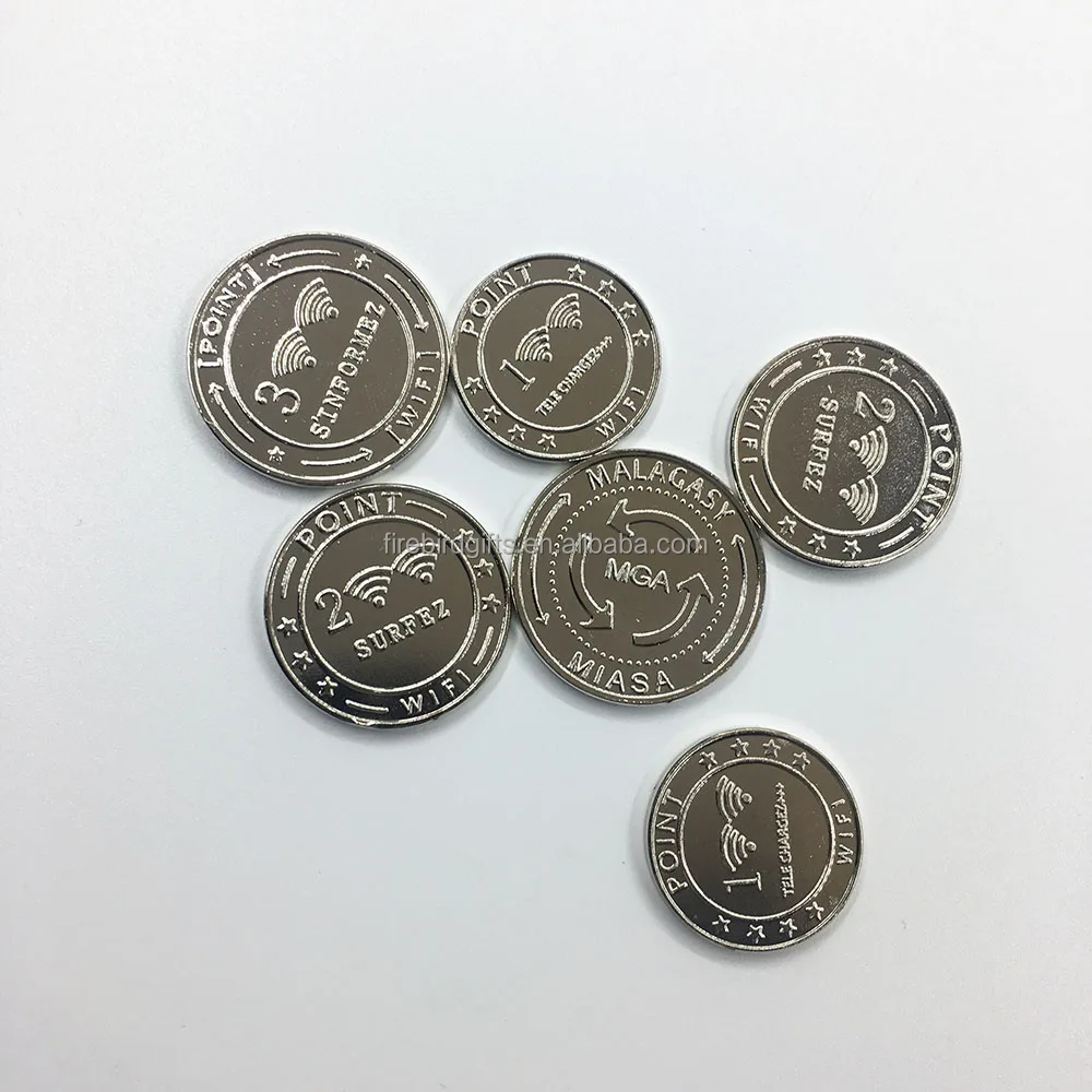 custom cheap metal gold silver coin pusher metal game arcade token coin