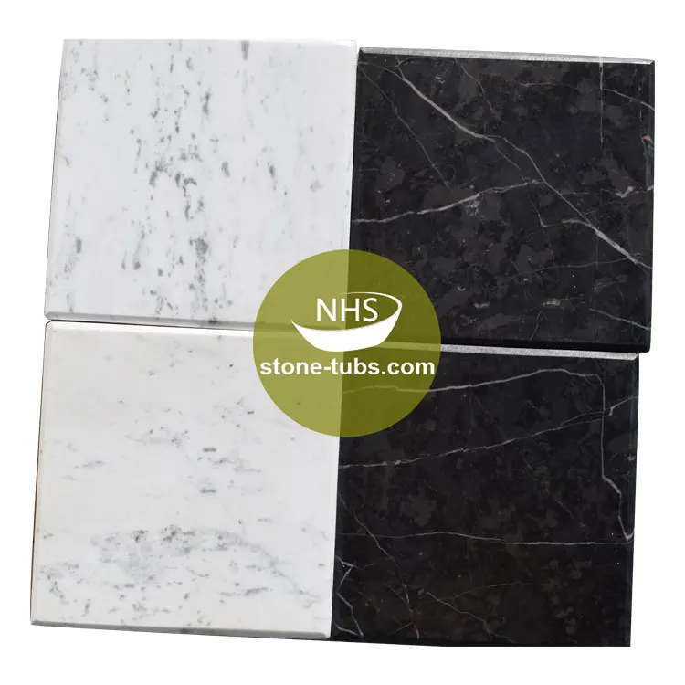 China factory polished sample Black Marquina Nero Margiua Marble Sample