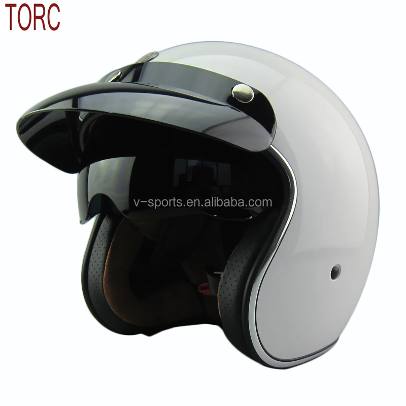 2016 New arrival TORC vintage motorcycle helmet jet scooter moto helmets with inner lens can add snap bubble shield and lens