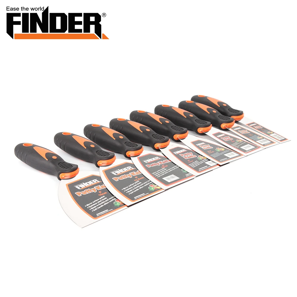 3 'TPR + PP ручка, антикоррозийное лезвие, прочное соединение, нержавеющий нож для шпатлевки с подвижной наклейкой OEM