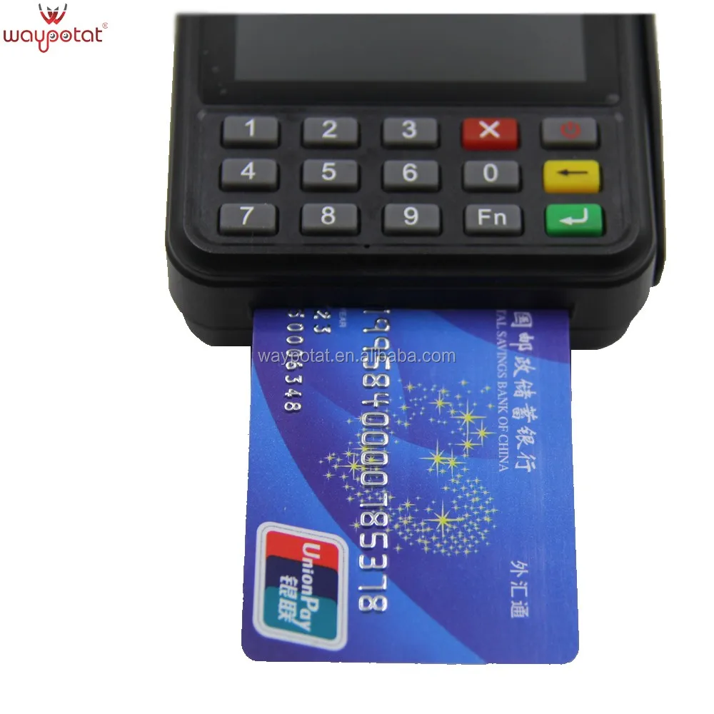 Waypotat latest 4G LTE Android smart pos terminal support fingerprint 2D barcode and EMV certified VPOS3385