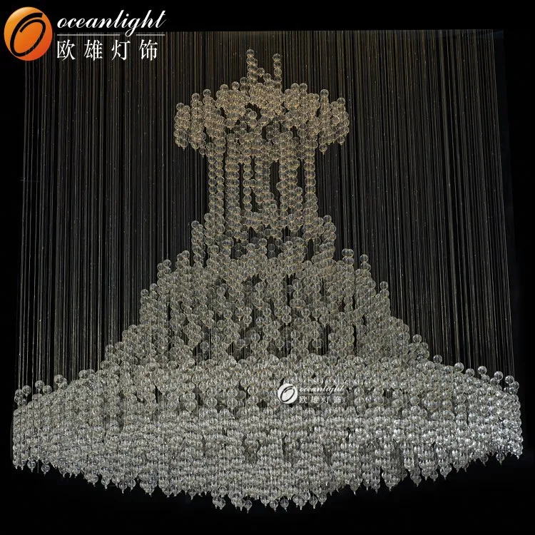 звон колокола стеклянные бусы для люстр, большая люстра освещение лампы