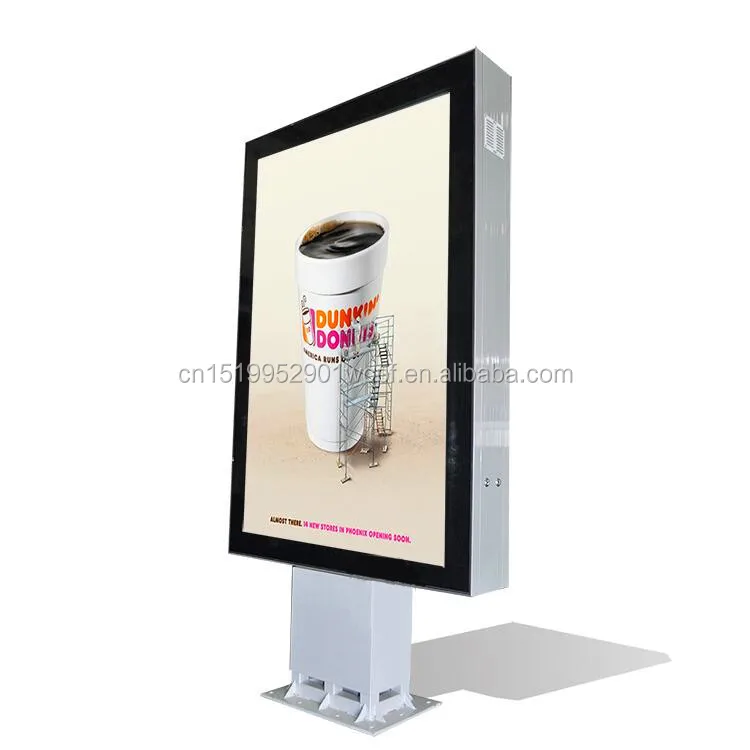 Aluminium Outdoor Double Sides Scrolling advertising Light Box LED Billboard with customized size