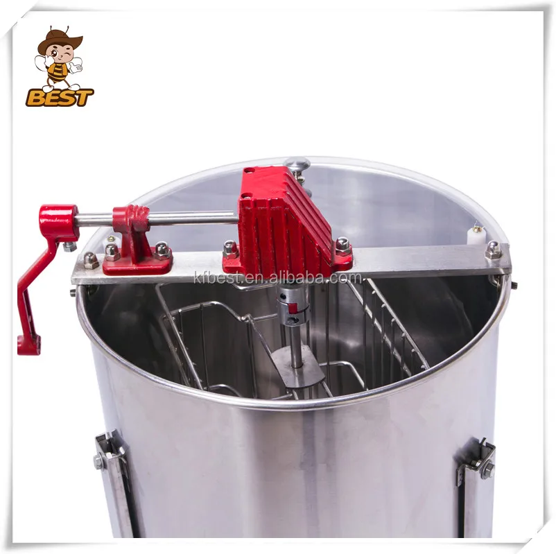 New adjustable legs 2 frames manual stainless steel honey extractor