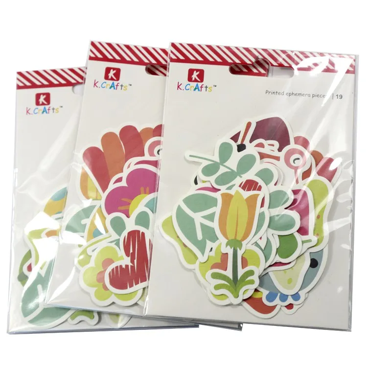 Ephemera set printed cardstock Die-cut felt die cut cardboard shapes