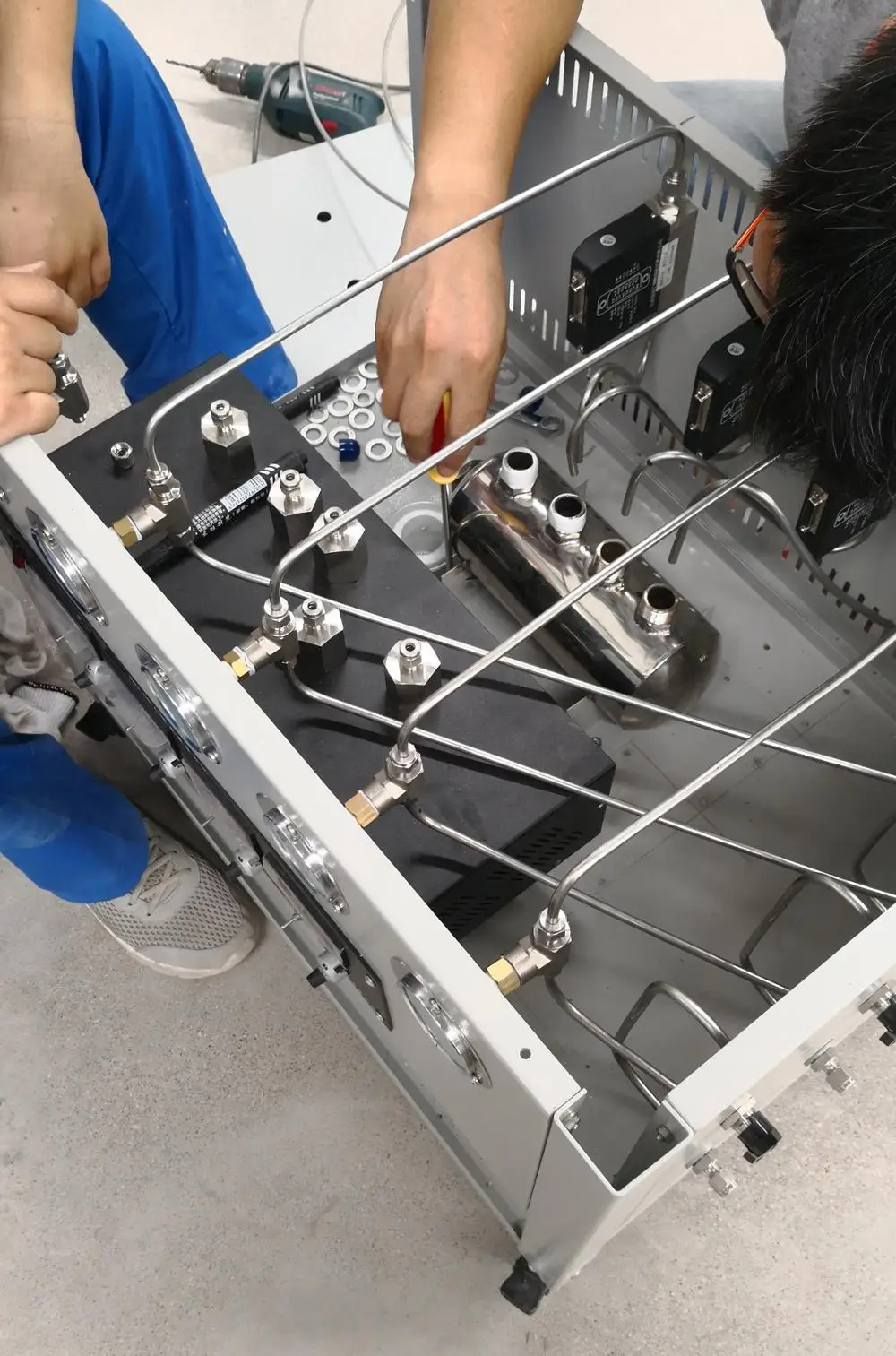 1200.C Лаборатории Атмосферы вакуумной сердечно-сосудистых заболеваний трубчатой печи с доставкой в течение 3-каналы смешивания газовый регулятор массового расхода