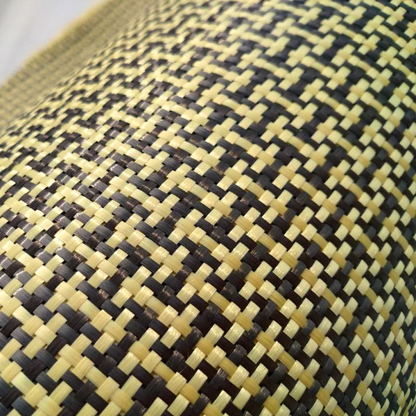 Kevlar Carbon Mixed Weaved Fiber Fabric 200g I-shaped