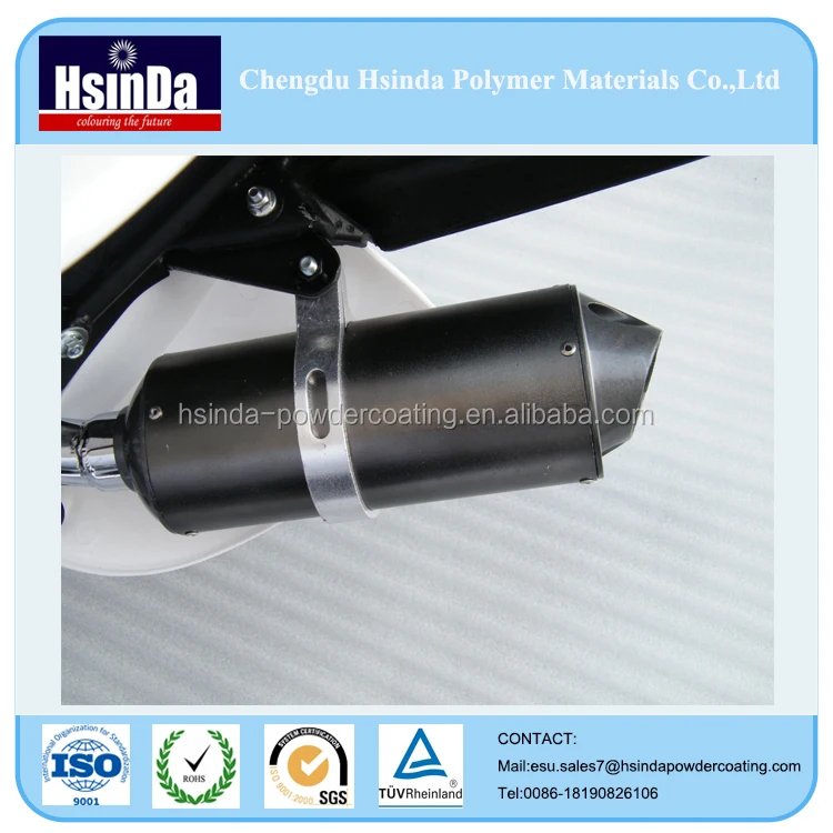 Высокая термостойкость порошковое покрытие для выхлопной трубы Мотоцикла пальто