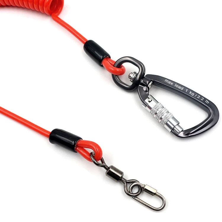 Purple Leash Safety Ropes with Fast Link And Swivel Carabiner