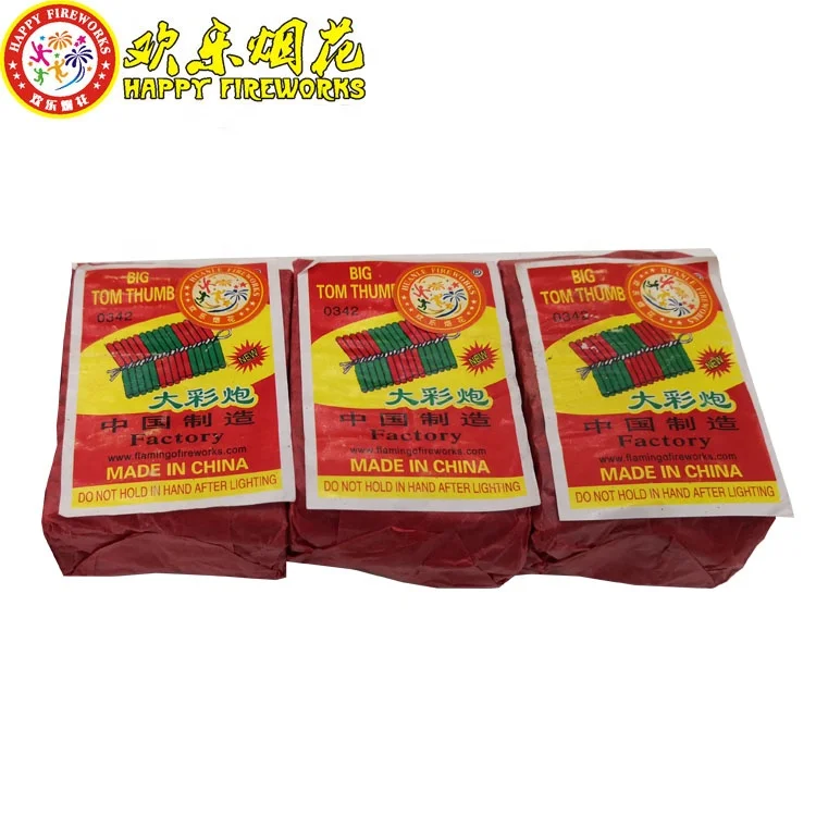 Hot Sale wholesale 0342B big tom thumbs 30S crackers  red colored chinese firecrackers factory pyro fireworks