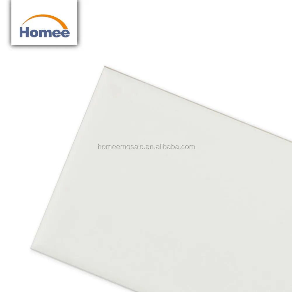 75*150 Matte White Beveled Ceramic tiles White Wall Tile Subway Tile Sheet