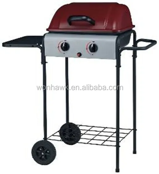 outdoor portable foldable gas bbq with 2 burner