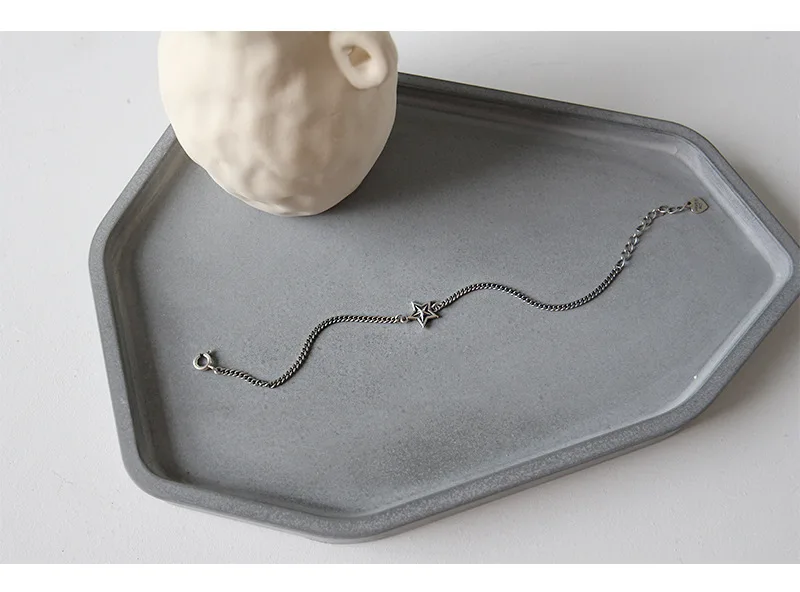 
Maxhen68 Korea handmade s925 Sterling silver fashion personality retro stars bracelet for women 