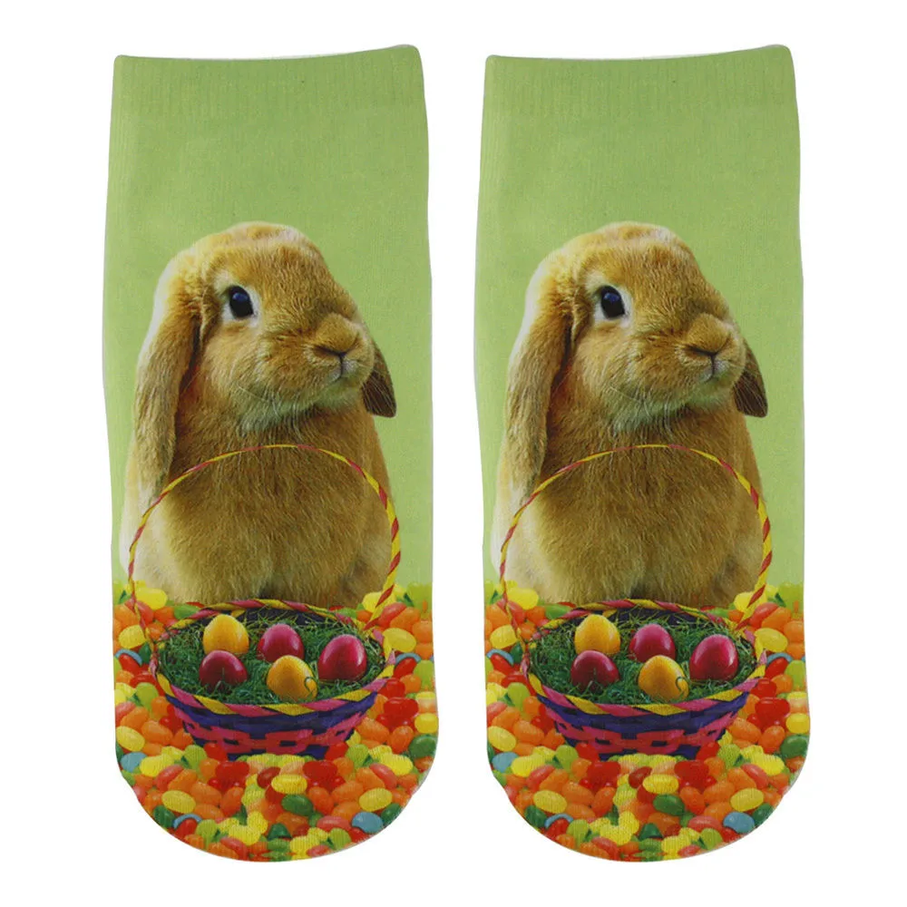 NOVELTY ANIMAL Womens Ankle Sublimation Socks No Show, Novelty Print No Show Socks, Fashion Low Cut No Show Sublimation Socks