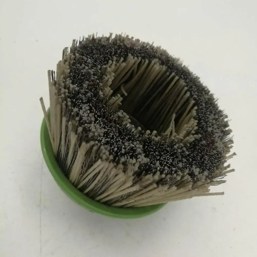 FMT  5 Inches Red abrasive nylon  Wire cup brush for wood floor wire drawing