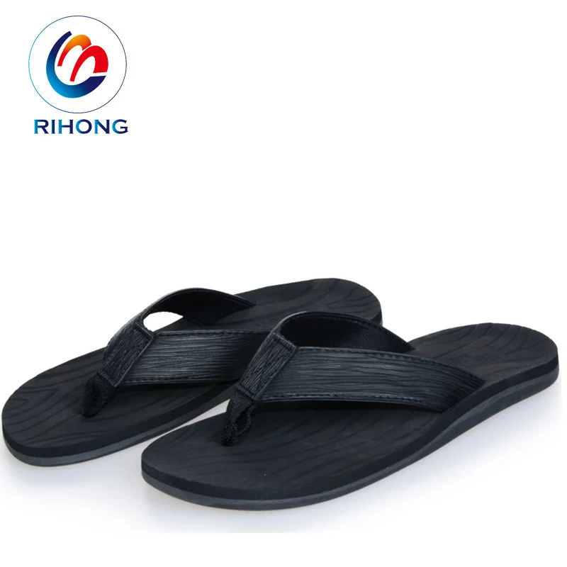 factory made colorful flat embroidery logo eva men slipper sandal shoe