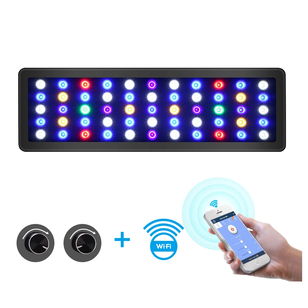 
Full Color 165W WiFi Control Aquarium LED Lighting for Marine Plants 