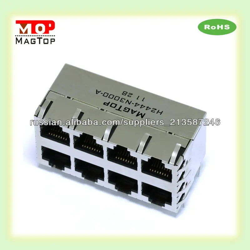10/100/1000 Base-TX Intergrated Магнитный трансформатор 2x4 Мульти порт RJ45 Jack