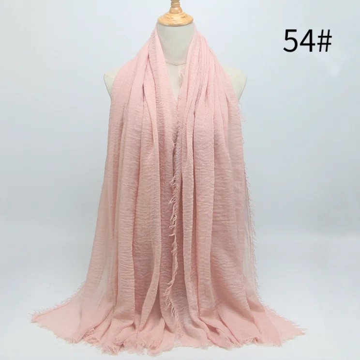 
cheap price Hot selling Muslim Crinkle Scarf multi Colors Women Crinkle Hijab color41 0319011 