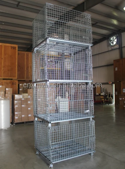 Wire Pallet Container Wire Mesh Cage Heavy Duty Scale metal storage container