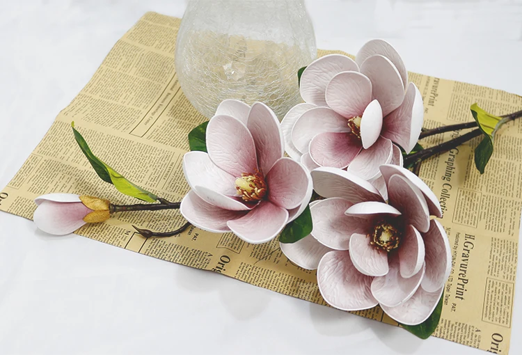 DIY home decor artificial flower white foam flowers magnolia for flowers arrangements flores artificiales