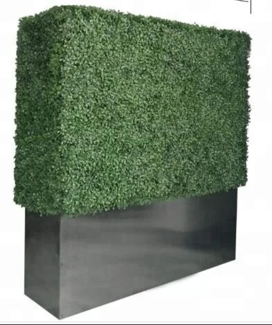 Artificial green boxwood plastic hedge fence use for hotel garden home
