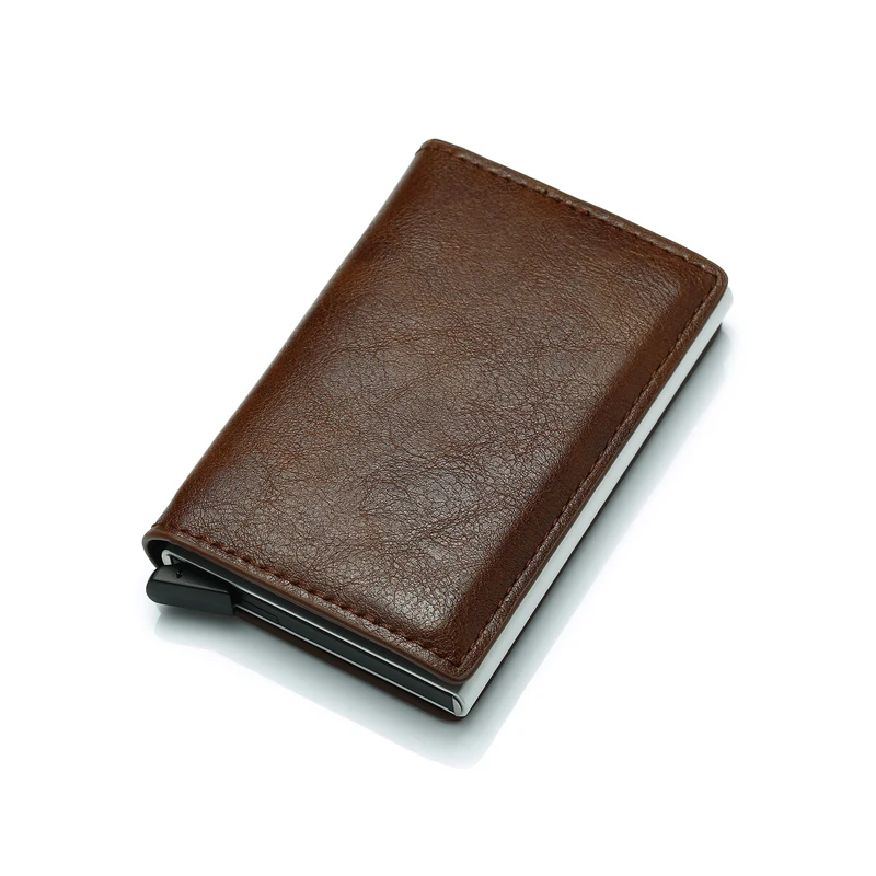 Винтажный новый модный в наличии оптовая продажа мужской короткий Rfid держатель для карт мини тонкий кошелек