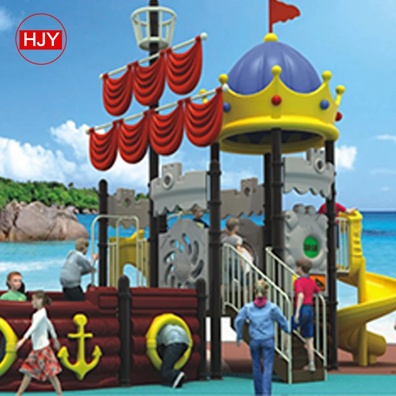 wholesale custom kindergarten children plastic slide with swing