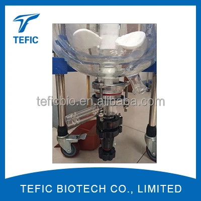 10L Pilot Double Jacketed Reduced Pressure Borosilicate Glass Reactor With Reflux Unit And Condenser
