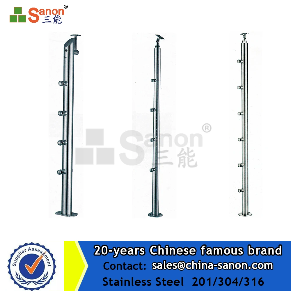 Handrail bracket for tube railing bracket baluster design for glass balcony